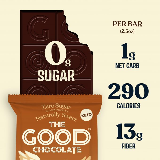 the good chocolate brand salted almond bar highlights