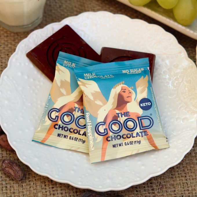 the good chocolate brand milk square package