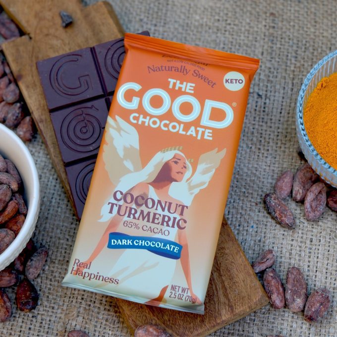 the good chocolate brand turmeric bar package