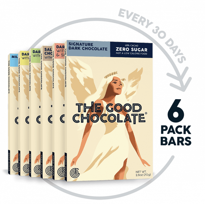 The Good Chocolate Variety 6 Pack Bars