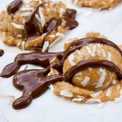 Chocolate Drizzled Samosa Cookie Dough