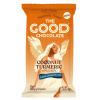 Front of The Good Chocolate's Coconut Turmeric Dark Chocolate Bar 2.5 oz
