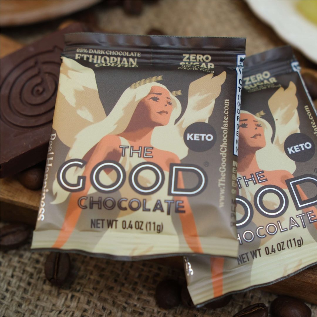 the good chocolate brand coffee dark square package